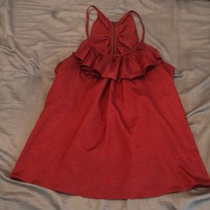 red satin tank